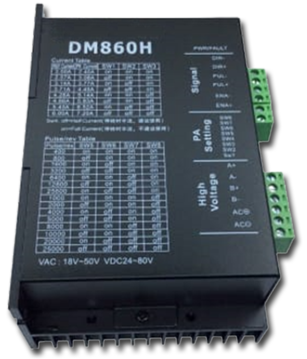 Stepper Driver (DM556 , DM860, 2D68MH, 2HSS86H)